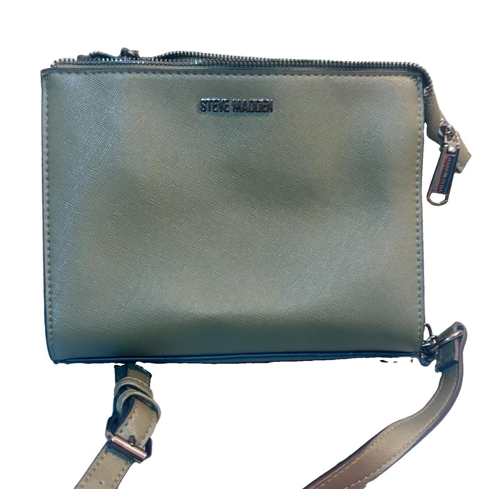 Steve Madden Dark Green Crossbody Handbag Purse Bag Crossbody Zip Pocket Storage